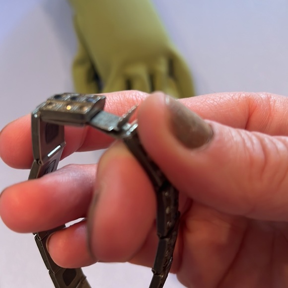 ALLCO Art Deco paste blue and clear stones Bracelet - Picture 12 of 12